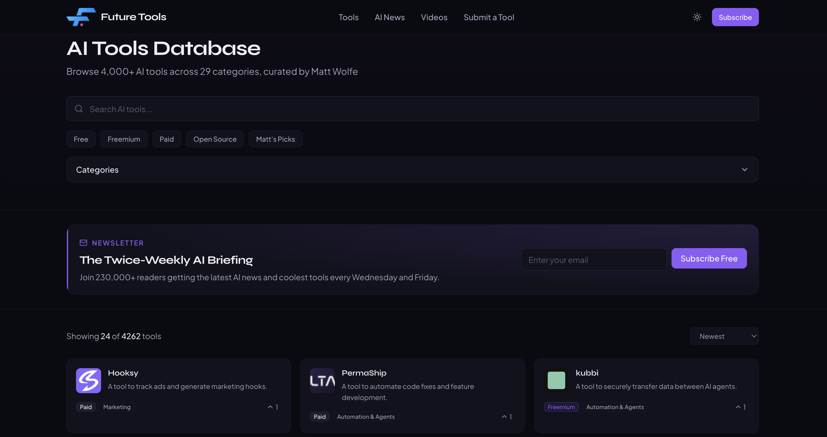 Future Tools preview