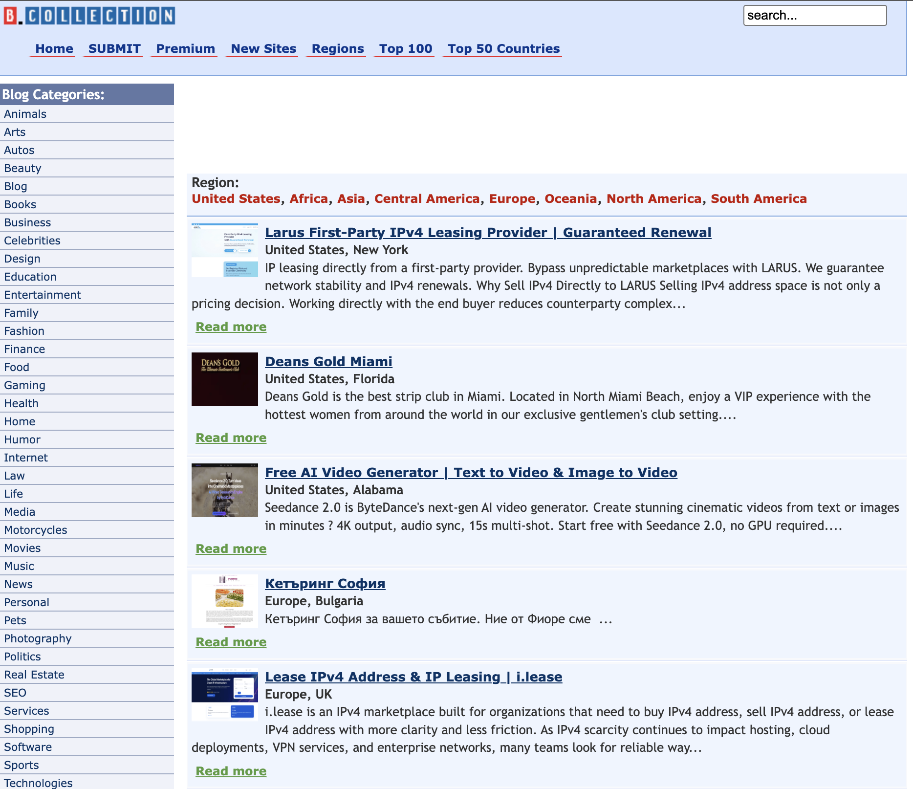 BlogsCollection preview