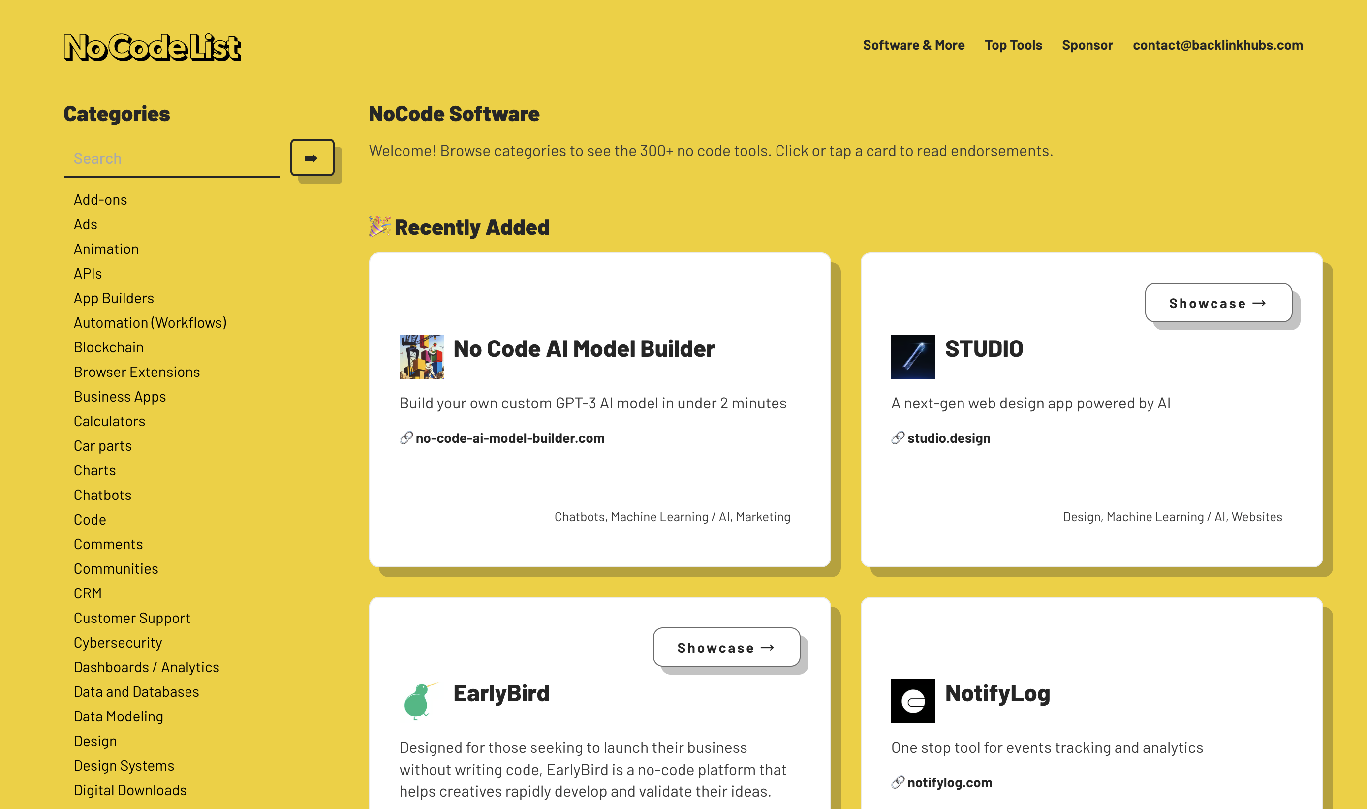 NoCodeList preview